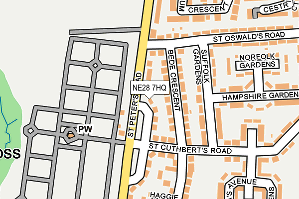 NE28 7HQ map - OS OpenMap – Local (Ordnance Survey) NE28 7HQ map - OS OpenMap – Local (Ordnance Survey)
