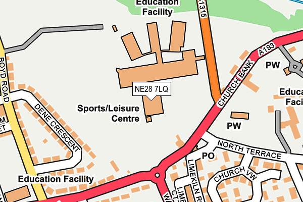 NE28 7LQ map - OS OpenMap – Local (Ordnance Survey) NE28 7LQ map - OS OpenMap – Local (Ordnance Survey)
