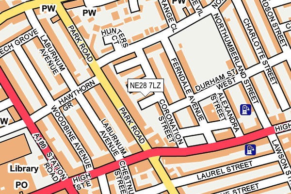 NE28 7LZ map - OS OpenMap – Local (Ordnance Survey) NE28 7LZ map - OS OpenMap – Local (Ordnance Survey)