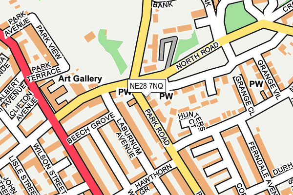NE28 7NQ map - OS OpenMap – Local (Ordnance Survey) NE28 7NQ map - OS OpenMap – Local (Ordnance Survey)