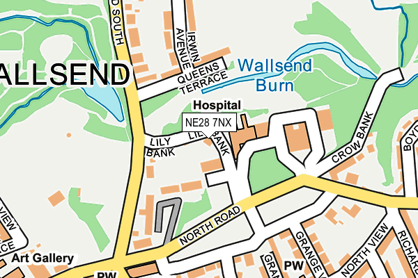 NE28 7NX map - OS OpenMap – Local (Ordnance Survey) NE28 7NX map - OS OpenMap – Local (Ordnance Survey)