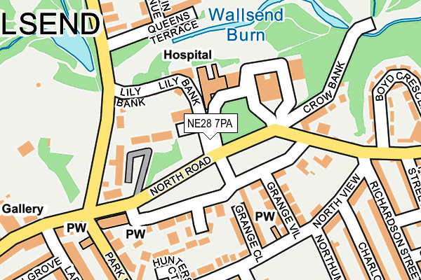 NE28 7PA map - OS OpenMap – Local (Ordnance Survey) NE28 7PA map - OS OpenMap – Local (Ordnance Survey)