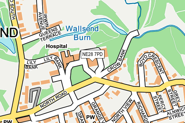 NE28 7PD map - OS OpenMap – Local (Ordnance Survey) NE28 7PD map - OS OpenMap – Local (Ordnance Survey)