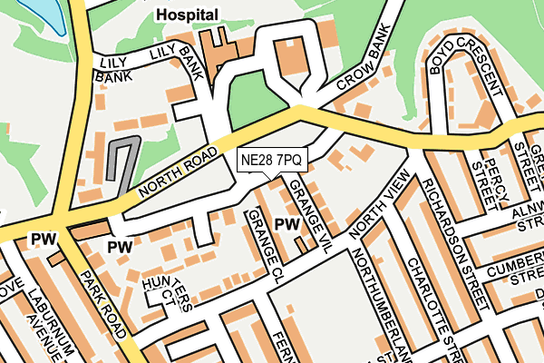 NE28 7PQ map - OS OpenMap – Local (Ordnance Survey) NE28 7PQ map - OS OpenMap – Local (Ordnance Survey)