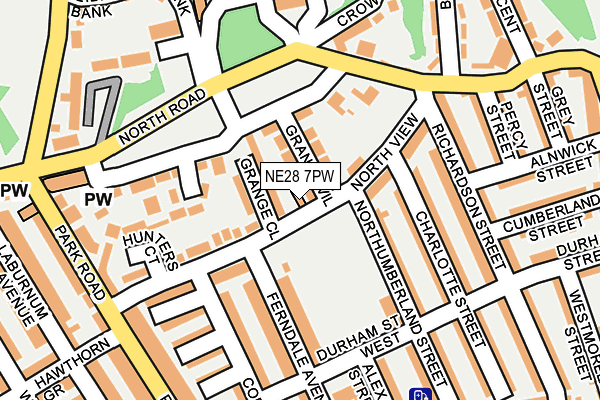 NE28 7PW map - OS OpenMap – Local (Ordnance Survey) NE28 7PW map - OS OpenMap – Local (Ordnance Survey)