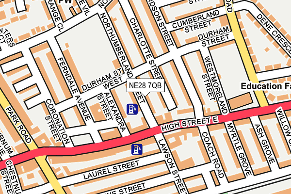 NE28 7QB map - OS OpenMap – Local (Ordnance Survey) NE28 7QB map - OS OpenMap – Local (Ordnance Survey)