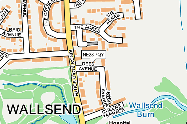 NE28 7QY map - OS OpenMap – Local (Ordnance Survey)