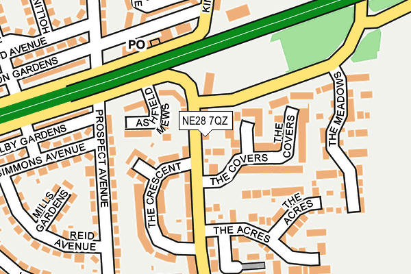 NE28 7QZ map - OS OpenMap – Local (Ordnance Survey) NE28 7QZ map - OS OpenMap – Local (Ordnance Survey)