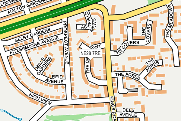 NE28 7RE map - OS OpenMap – Local (Ordnance Survey) NE28 7RE map - OS OpenMap – Local (Ordnance Survey)