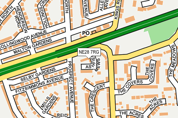 NE28 7RG map - OS OpenMap – Local (Ordnance Survey) NE28 7RG map - OS OpenMap – Local (Ordnance Survey)