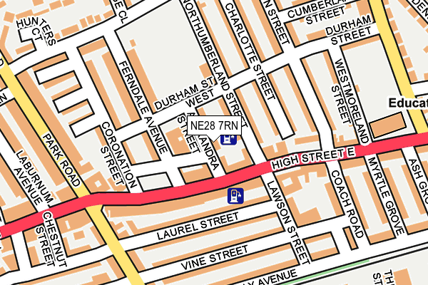 NE28 7RN map - OS OpenMap – Local (Ordnance Survey) NE28 7RN map - OS OpenMap – Local (Ordnance Survey)