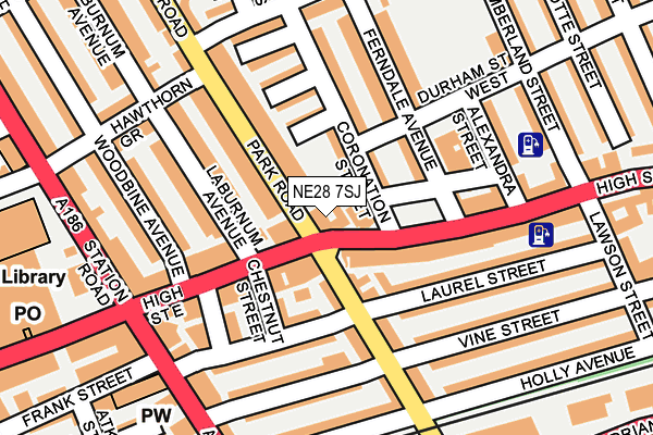 NE28 7SJ map - OS OpenMap – Local (Ordnance Survey) NE28 7SJ map - OS OpenMap – Local (Ordnance Survey)