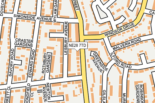 NE28 7TD map - OS OpenMap – Local (Ordnance Survey) NE28 7TD map - OS OpenMap – Local (Ordnance Survey)