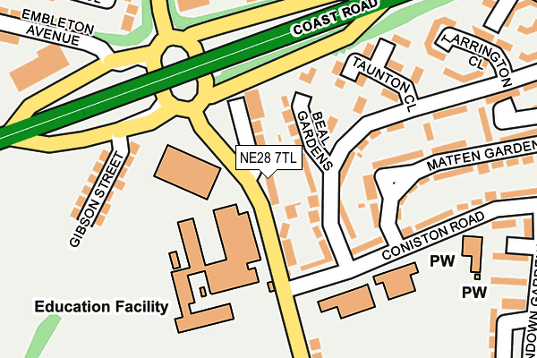 NE28 7TL map - OS OpenMap – Local (Ordnance Survey) NE28 7TL map - OS OpenMap – Local (Ordnance Survey)