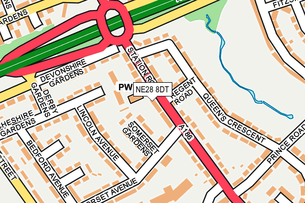 NE28 8DT map - OS OpenMap – Local (Ordnance Survey) NE28 8DT map - OS OpenMap – Local (Ordnance Survey)