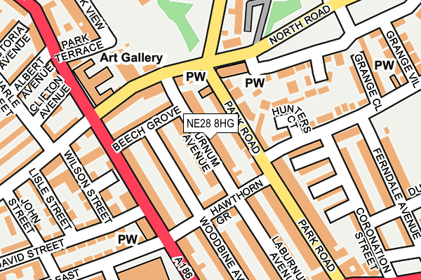 NE28 8HG map - OS OpenMap – Local (Ordnance Survey) NE28 8HG map - OS OpenMap – Local (Ordnance Survey)