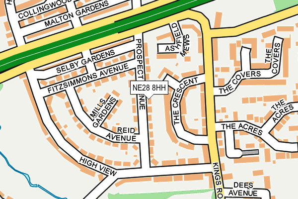 NE28 8HH map - OS OpenMap – Local (Ordnance Survey) NE28 8HH map - OS OpenMap – Local (Ordnance Survey)