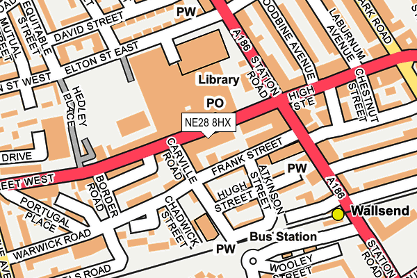 NE28 8HX map - OS OpenMap – Local (Ordnance Survey) NE28 8HX map - OS OpenMap – Local (Ordnance Survey)