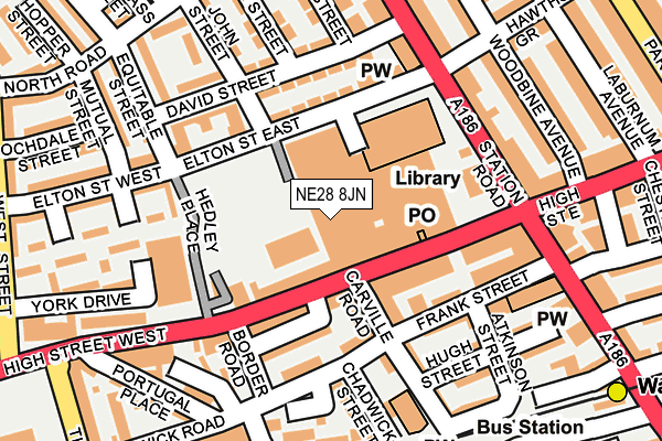 NE28 8JN map - OS OpenMap – Local (Ordnance Survey) NE28 8JN map - OS OpenMap – Local (Ordnance Survey)