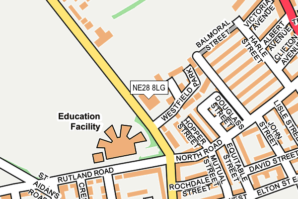 NE28 8LG map - OS OpenMap – Local (Ordnance Survey) NE28 8LG map - OS OpenMap – Local (Ordnance Survey)
