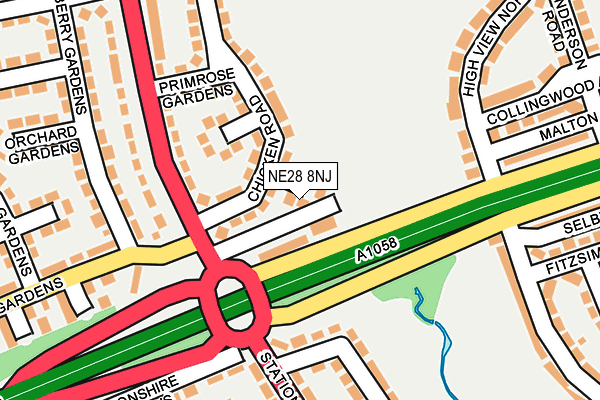 NE28 8NJ map - OS OpenMap – Local (Ordnance Survey) NE28 8NJ map - OS OpenMap – Local (Ordnance Survey)