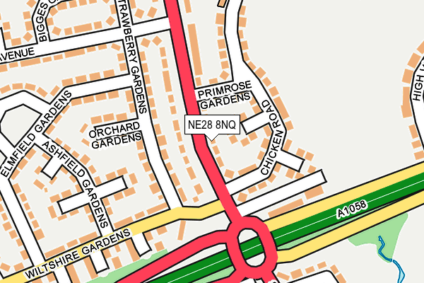 NE28 8NQ map - OS OpenMap – Local (Ordnance Survey) NE28 8NQ map - OS OpenMap – Local (Ordnance Survey)