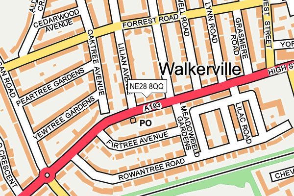 NE28 8QQ map - OS OpenMap – Local (Ordnance Survey) NE28 8QQ map - OS OpenMap – Local (Ordnance Survey)