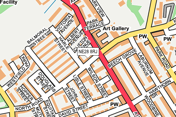 NE28 8RJ map - OS OpenMap – Local (Ordnance Survey) NE28 8RJ map - OS OpenMap – Local (Ordnance Survey)