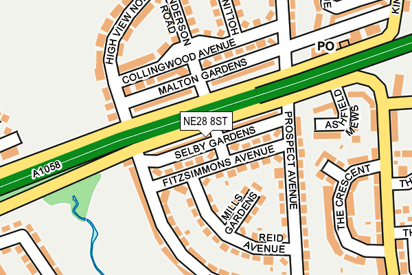 NE28 8ST map - OS OpenMap – Local (Ordnance Survey) NE28 8ST map - OS OpenMap – Local (Ordnance Survey)