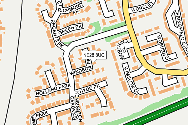 NE28 8UQ map - OS OpenMap – Local (Ordnance Survey) NE28 8UQ map - OS OpenMap – Local (Ordnance Survey)