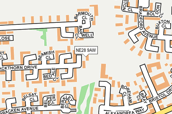 NE28 9AW map - OS OpenMap – Local (Ordnance Survey) NE28 9AW map - OS OpenMap – Local (Ordnance Survey)