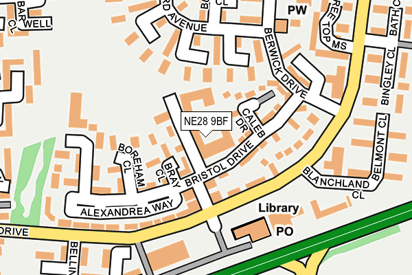 NE28 9BF map - OS OpenMap – Local (Ordnance Survey) NE28 9BF map - OS OpenMap – Local (Ordnance Survey)
