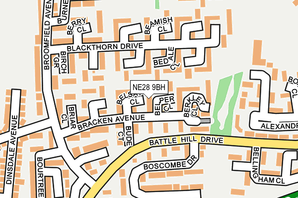 NE28 9BH map - OS OpenMap – Local (Ordnance Survey) NE28 9BH map - OS OpenMap – Local (Ordnance Survey)