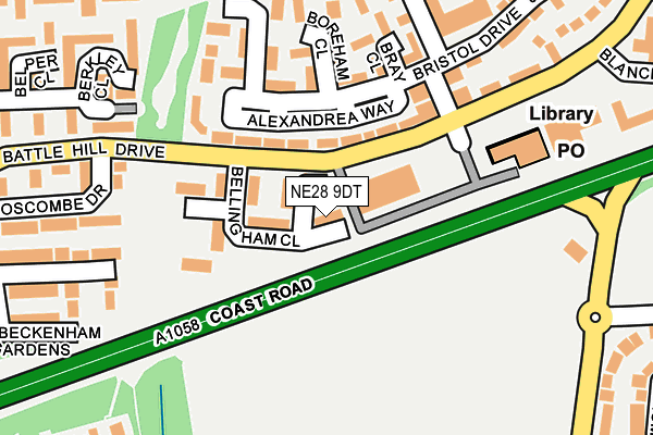NE28 9DT map - OS OpenMap – Local (Ordnance Survey) NE28 9DT map - OS OpenMap – Local (Ordnance Survey)
