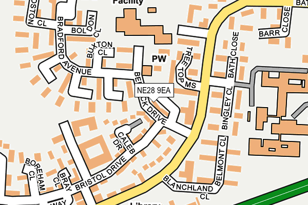NE28 9EA map - OS OpenMap – Local (Ordnance Survey) NE28 9EA map - OS OpenMap – Local (Ordnance Survey)