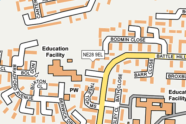 NE28 9EL map - OS OpenMap – Local (Ordnance Survey) NE28 9EL map - OS OpenMap – Local (Ordnance Survey)