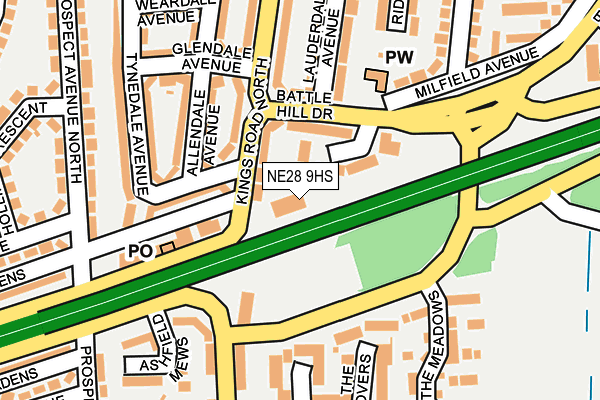 NE28 9HS map - OS OpenMap – Local (Ordnance Survey) NE28 9HS map - OS OpenMap – Local (Ordnance Survey)