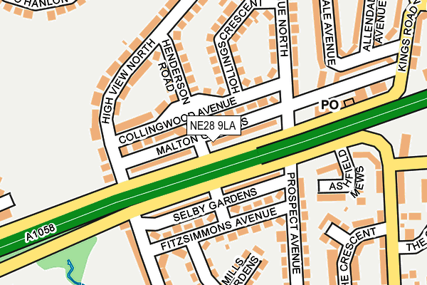 NE28 9LA map - OS OpenMap – Local (Ordnance Survey) NE28 9LA map - OS OpenMap – Local (Ordnance Survey)