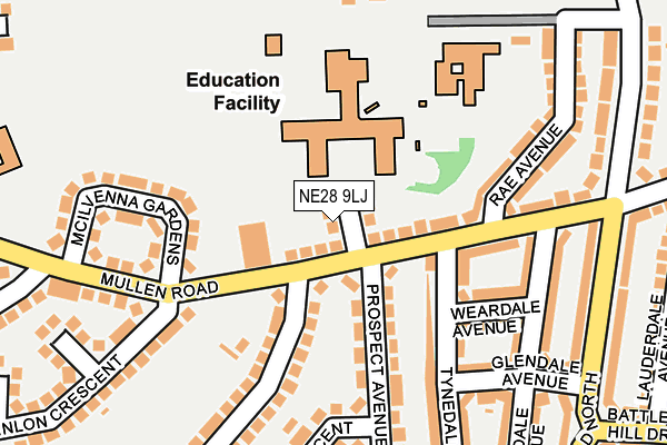 NE28 9LJ map - OS OpenMap – Local (Ordnance Survey) NE28 9LJ map - OS OpenMap – Local (Ordnance Survey)