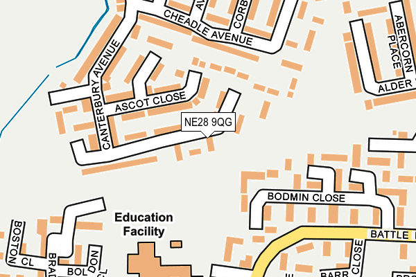 NE28 9QG map - OS OpenMap – Local (Ordnance Survey) NE28 9QG map - OS OpenMap – Local (Ordnance Survey)