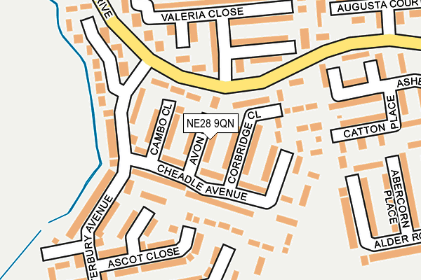 NE28 9QN map - OS OpenMap – Local (Ordnance Survey) NE28 9QN map - OS OpenMap – Local (Ordnance Survey)