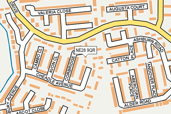 NE28 9QR map - OS OpenMap – Local (Ordnance Survey) NE28 9QR map - OS OpenMap – Local (Ordnance Survey)
