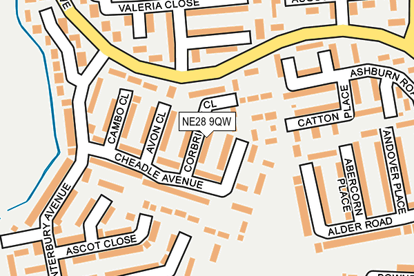 NE28 9QW map - OS OpenMap – Local (Ordnance Survey) NE28 9QW map - OS OpenMap – Local (Ordnance Survey)