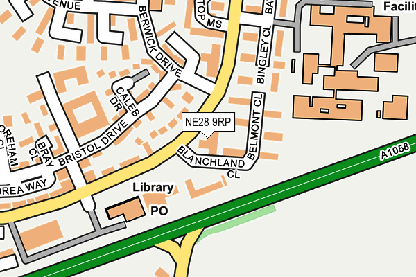 NE28 9RP map - OS OpenMap – Local (Ordnance Survey) NE28 9RP map - OS OpenMap – Local (Ordnance Survey)