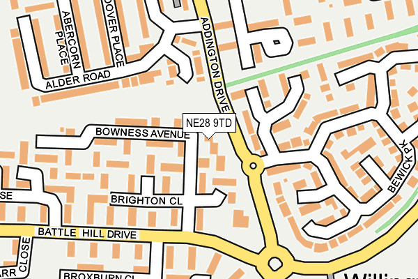 NE28 9TD map - OS OpenMap – Local (Ordnance Survey) NE28 9TD map - OS OpenMap – Local (Ordnance Survey)