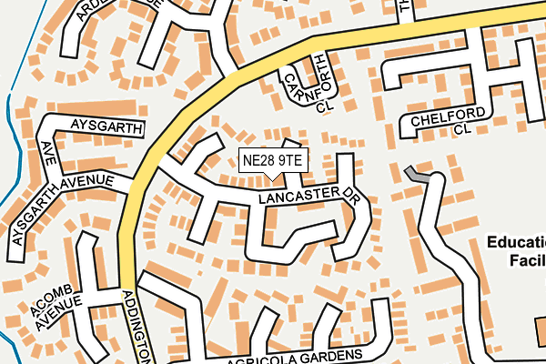 NE28 9TE map - OS OpenMap – Local (Ordnance Survey) NE28 9TE map - OS OpenMap – Local (Ordnance Survey)