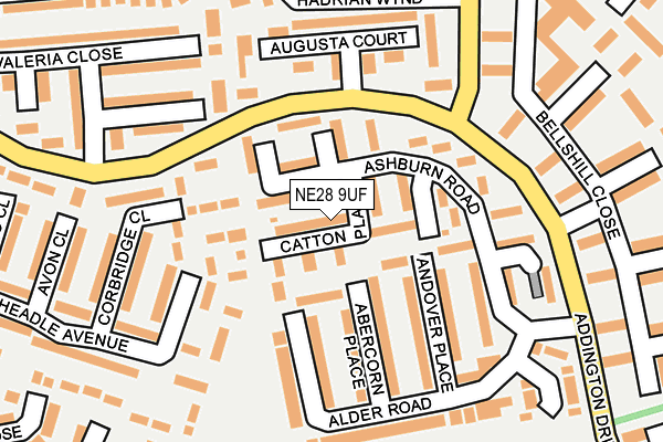 NE28 9UF map - OS OpenMap – Local (Ordnance Survey) NE28 9UF map - OS OpenMap – Local (Ordnance Survey)