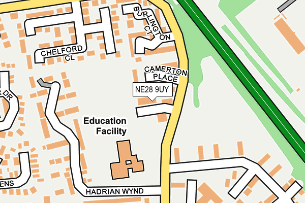 NE28 9UY map - OS OpenMap – Local (Ordnance Survey) NE28 9UY map - OS OpenMap – Local (Ordnance Survey)