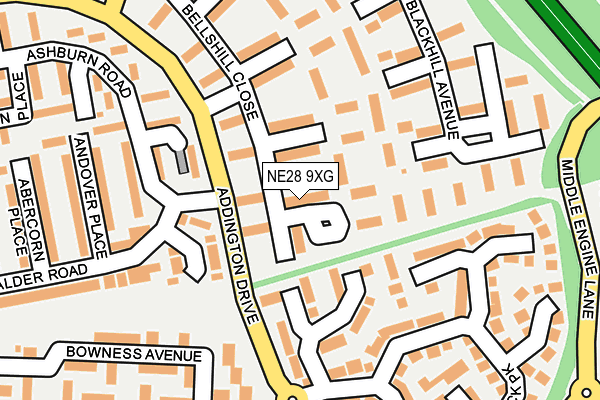 NE28 9XG map - OS OpenMap – Local (Ordnance Survey) NE28 9XG map - OS OpenMap – Local (Ordnance Survey)