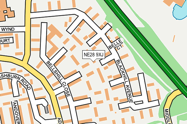 NE28 9XJ map - OS OpenMap – Local (Ordnance Survey) NE28 9XJ map - OS OpenMap – Local (Ordnance Survey)